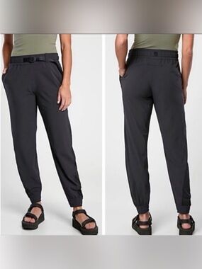 Athleta Quest Jogger Pants with Belted Waist - Black